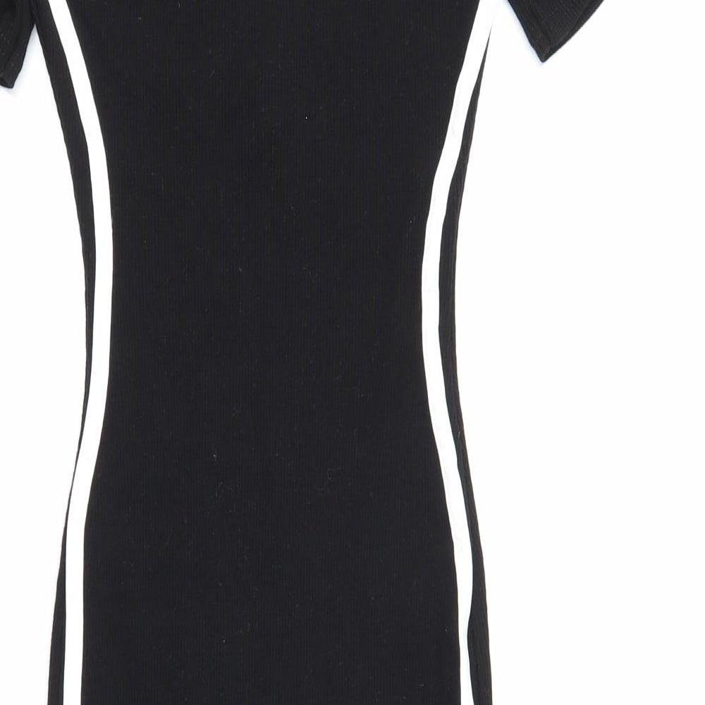 PRETTYLITTLETHING Womens Black   T-Shirt Dress  Size 6