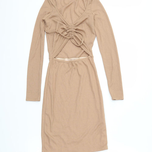 PRETTYLITTLETHING Womens Beige   Mini  Size 6