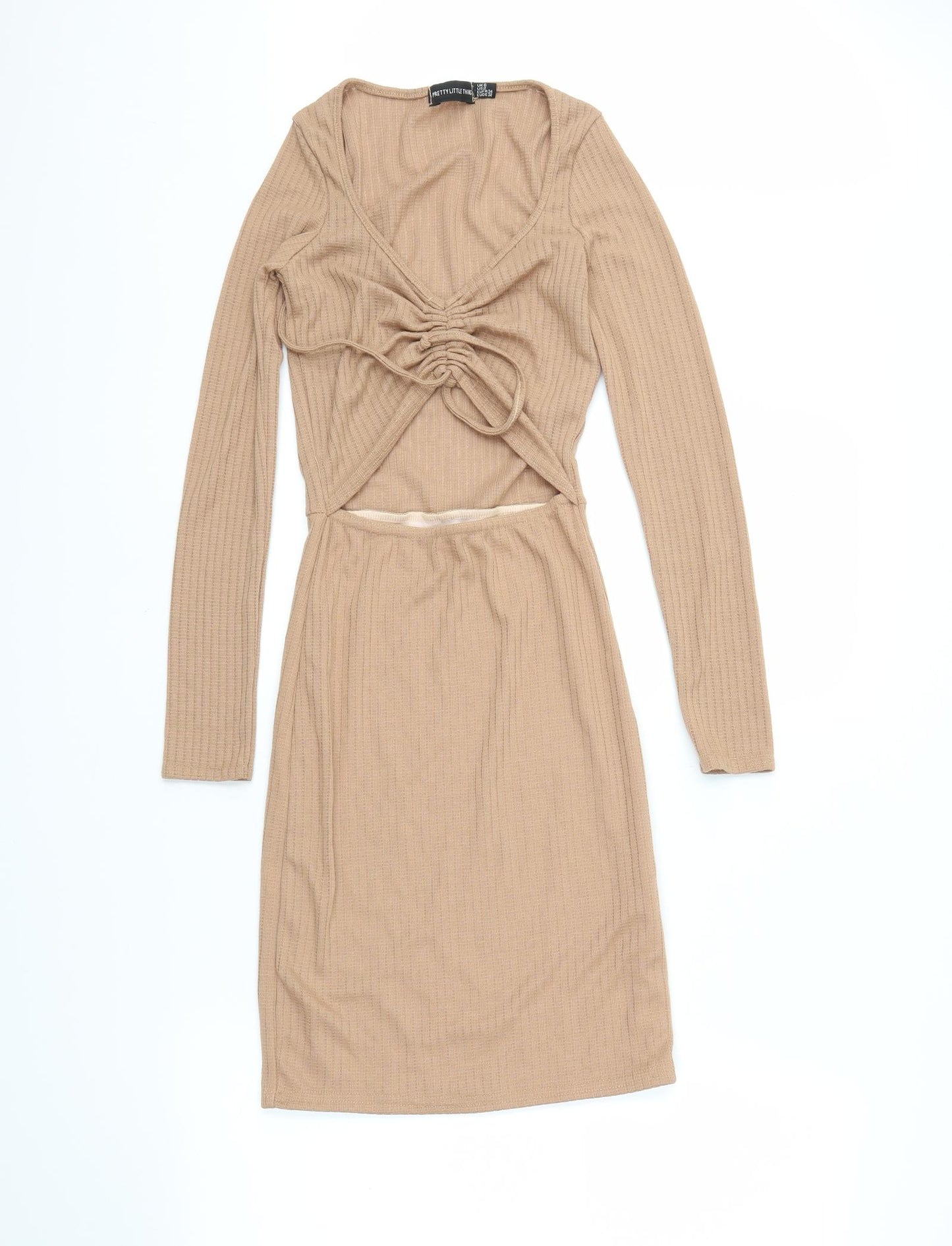 PRETTYLITTLETHING Womens Beige   Mini  Size 6