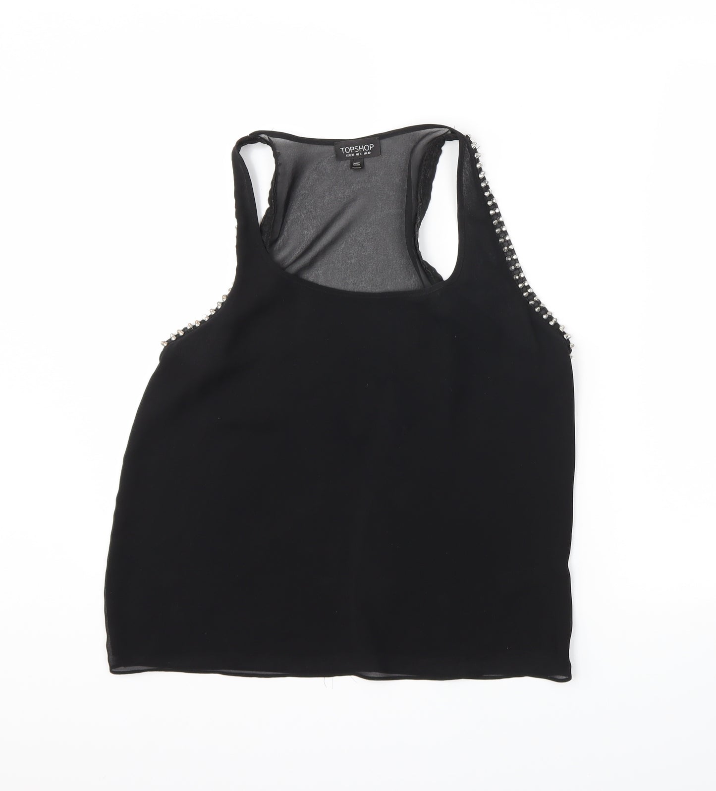 Topshop Womens Black   Basic Tank Size 10