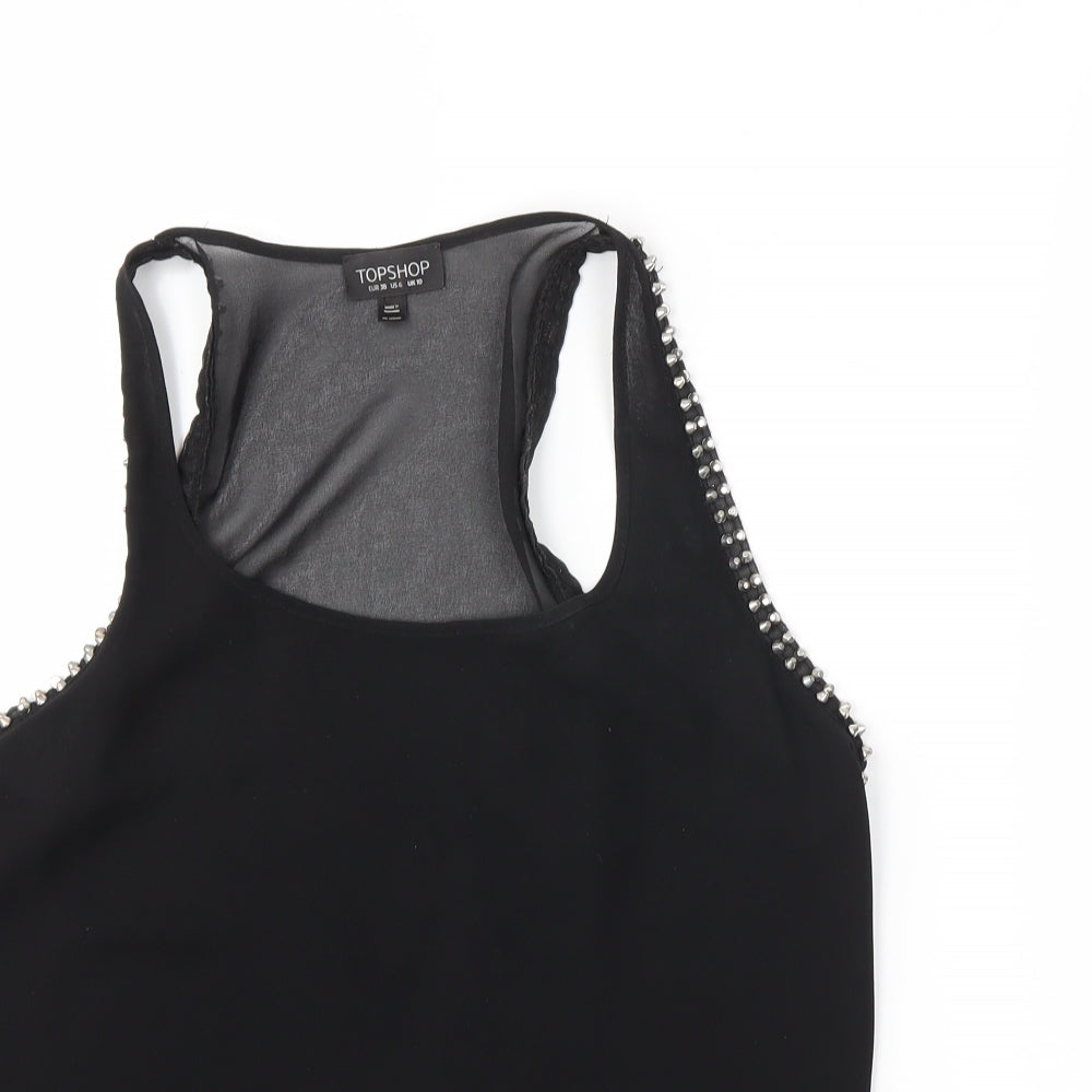 Topshop Womens Black   Basic Tank Size 10