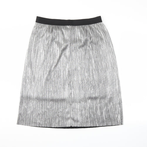 George Womens Silver   Swing Skirt Size 14