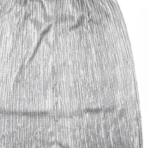 George Womens Silver   Swing Skirt Size 14