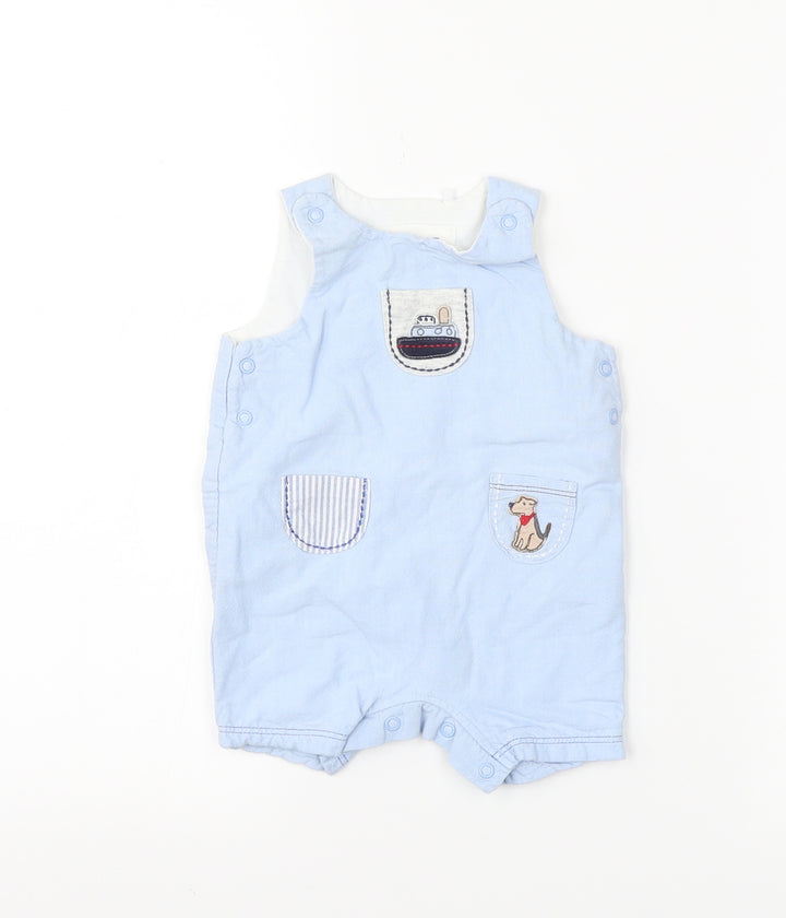 NEXT Boys Blue Dungaree One-Piece Size 0-3 Months