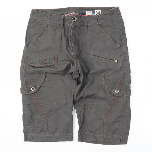 Preworn Mens Grey   Cargo Shorts Size 34 in