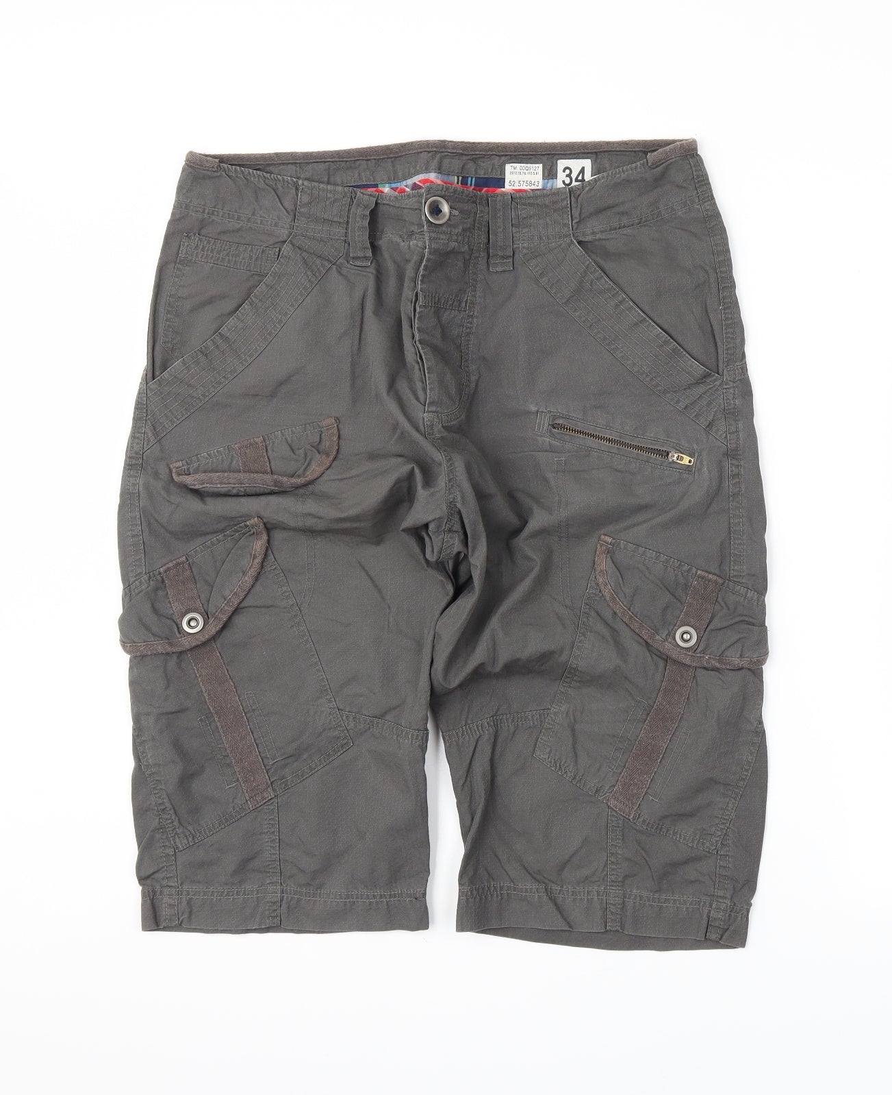 Preworn Mens Grey   Cargo Shorts Size 34 in