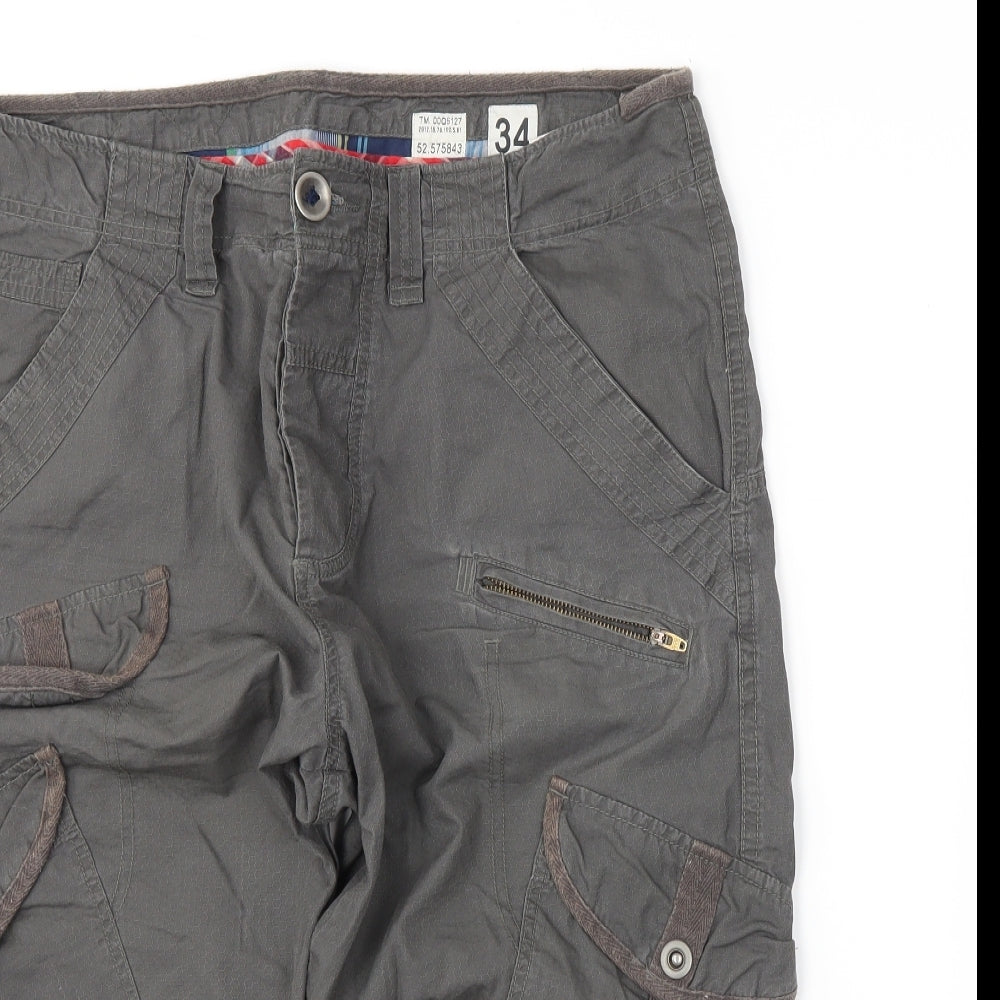 Preworn Mens Grey   Cargo Shorts Size 34 in