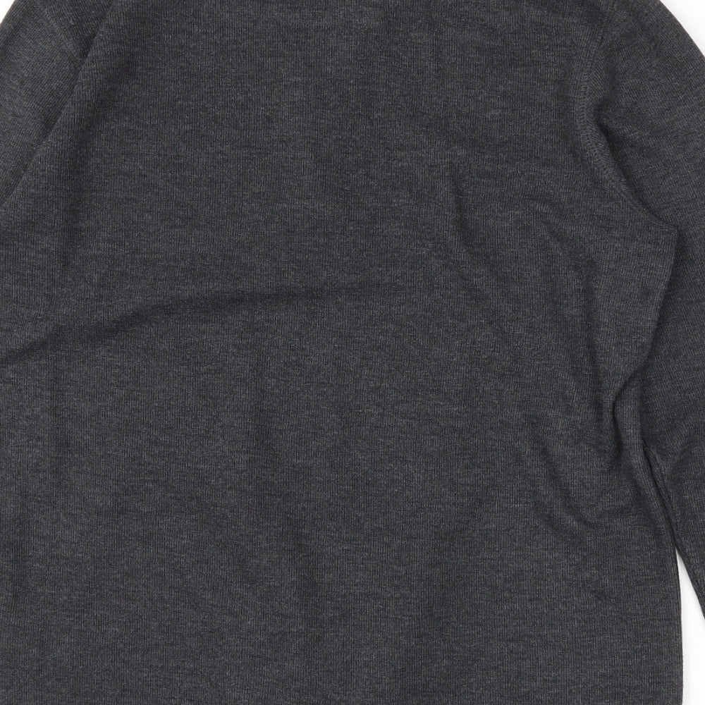 NEXT Womens Grey   Henley Jumper Size M