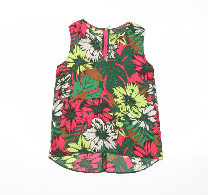 NEXT Womens Green Floral  Basic Blouse Size 8