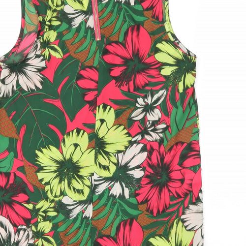 NEXT Womens Green Floral  Basic Blouse Size 8