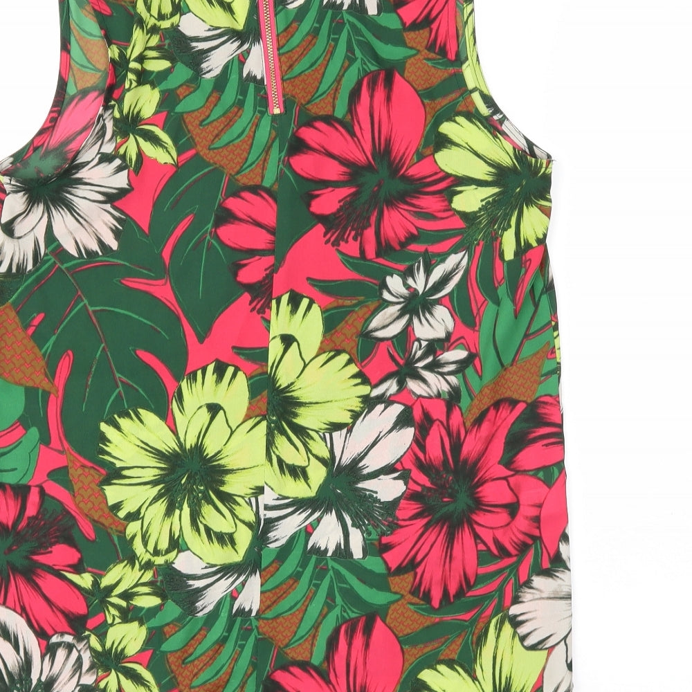 NEXT Womens Green Floral  Basic Blouse Size 8