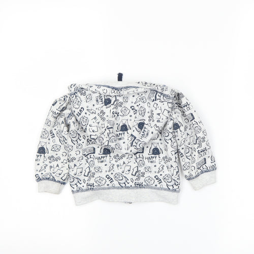 F&F Boys Grey   Full Zip Jumper Size 9-12 Months