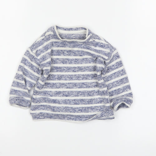 George Boys Blue Striped  Pullover Jumper Size 3-6 Months