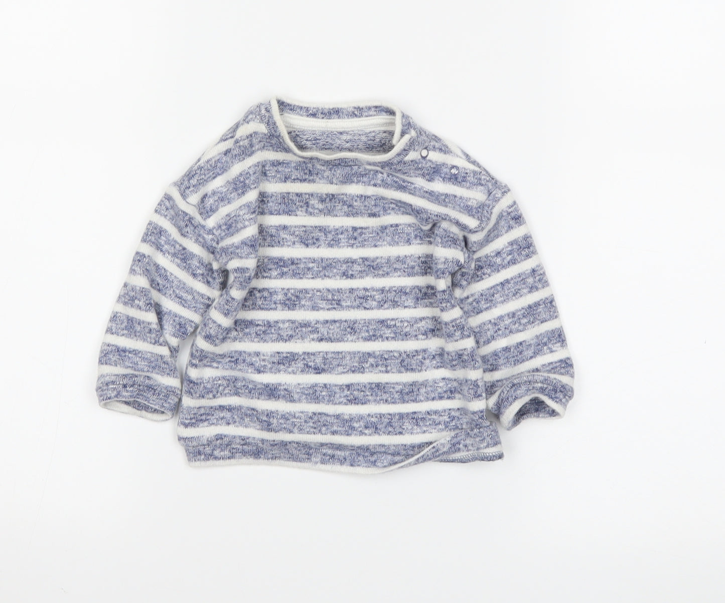 George Boys Blue Striped  Pullover Jumper Size 3-6 Months