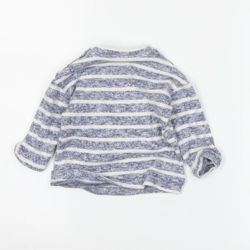 George Boys Blue Striped  Pullover Jumper Size 3-6 Months