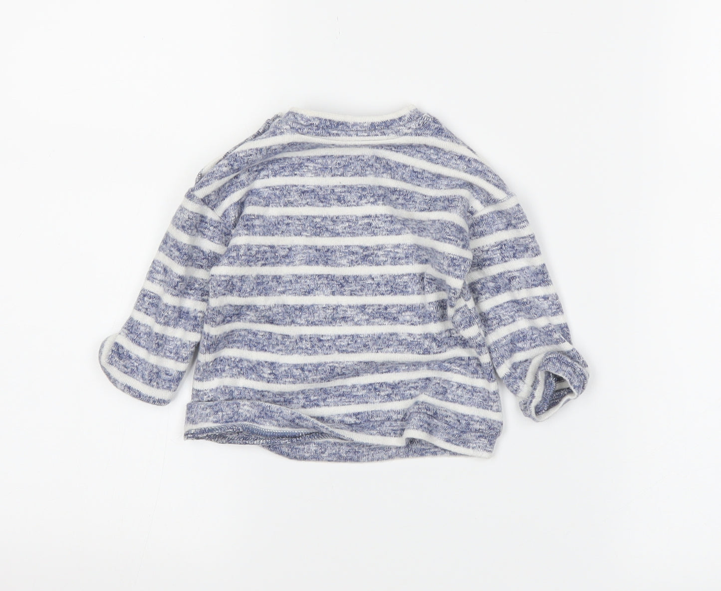George Boys Blue Striped  Pullover Jumper Size 3-6 Months