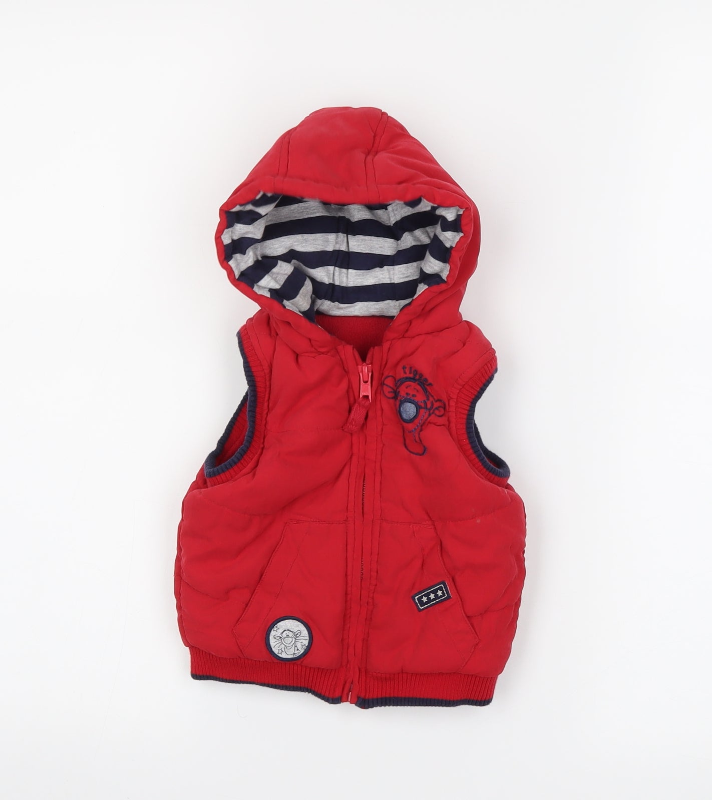 George Baby Red   Gilet Coat Size 6-9 Months