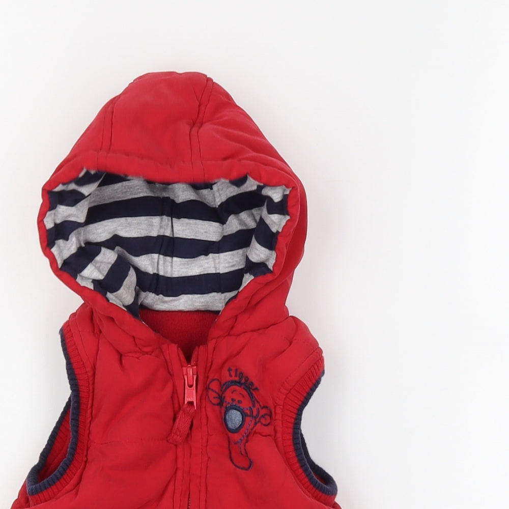 George Baby Red   Gilet Coat Size 6-9 Months
