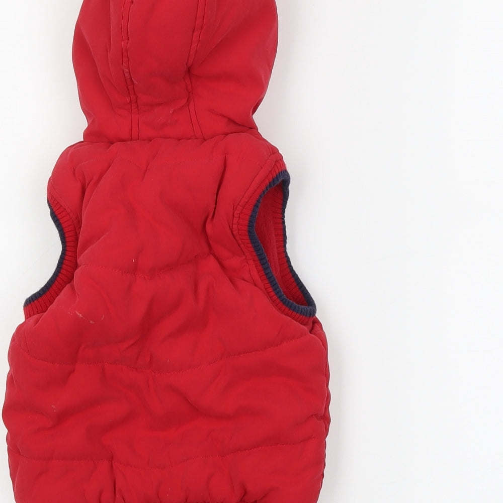 George Baby Red   Gilet Coat Size 6-9 Months
