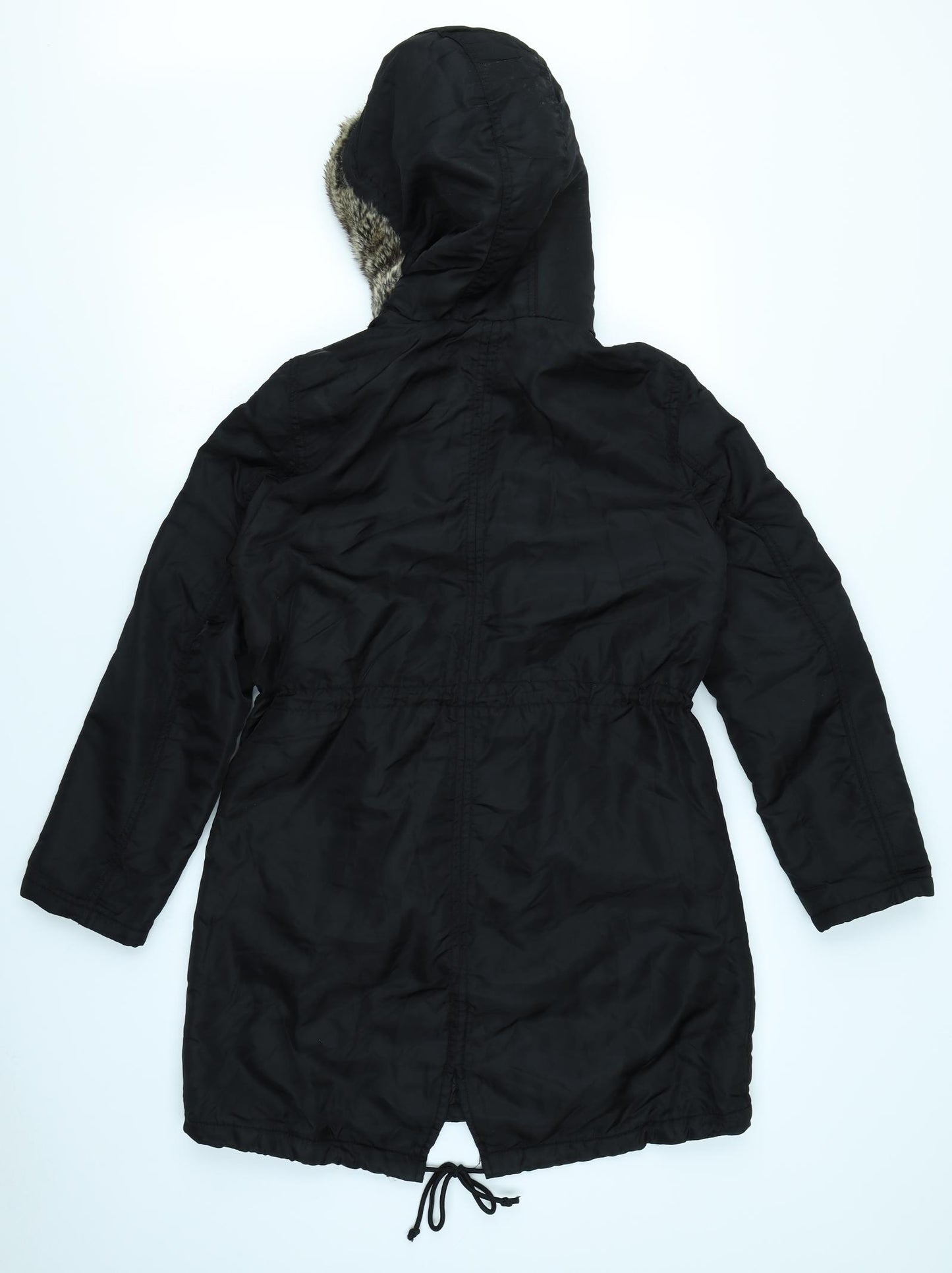 Divided Womens Black   Parka Coat Size 8