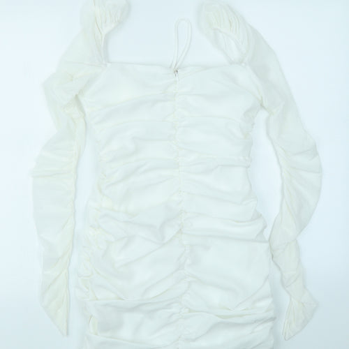 Oh Polly Womens White   Bodycon  Size 8