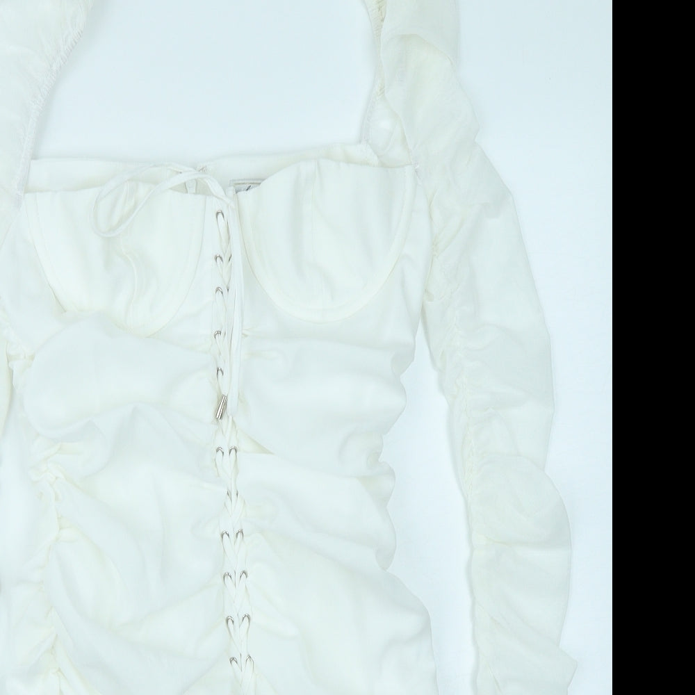 Oh Polly Womens White   Bodycon  Size 8