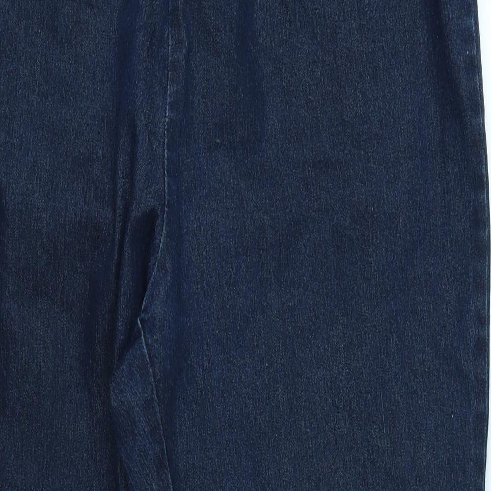 Denim Essentials Womens Blue  Denim Wide-Leg Jeans Size 22 L28 in