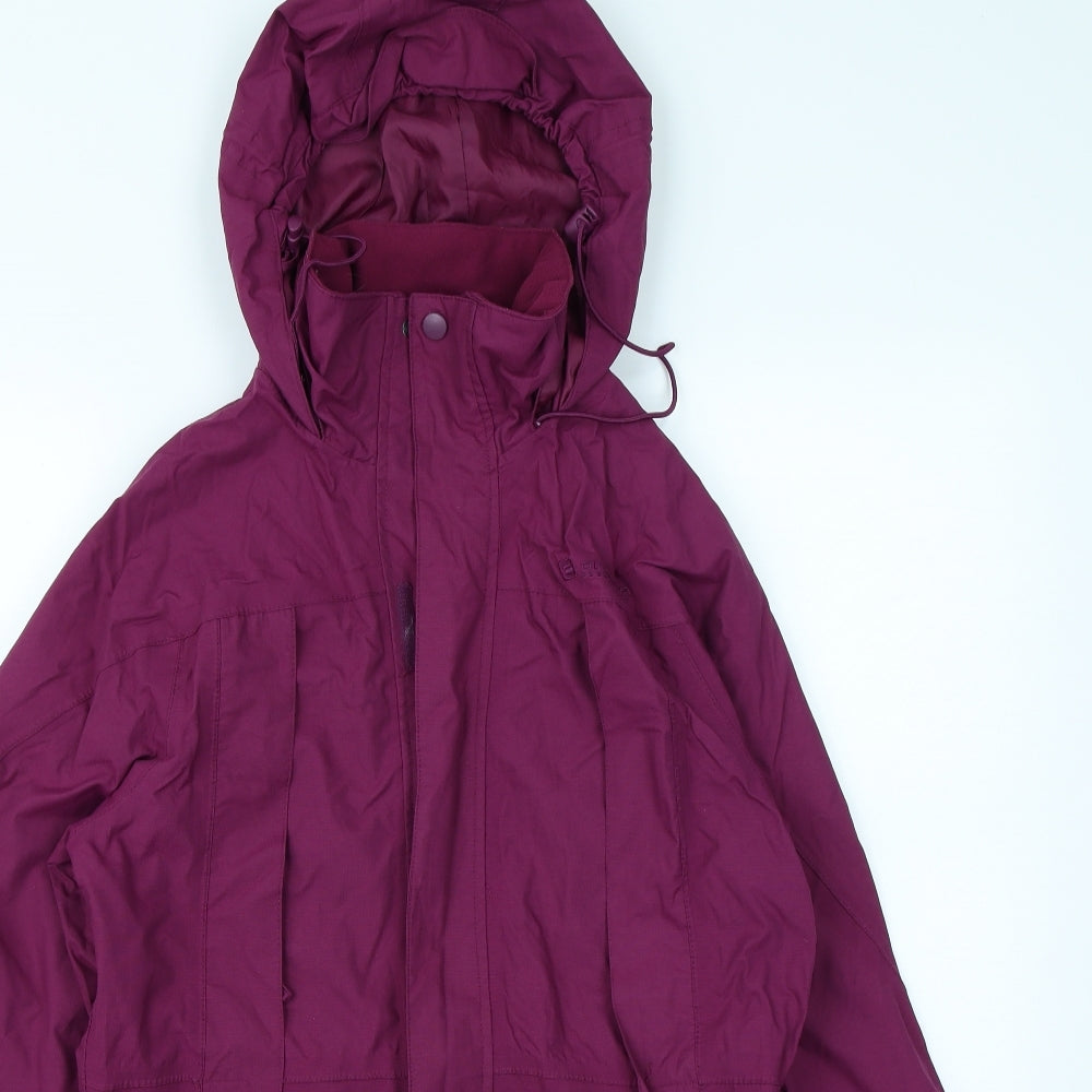 Outdoor Essentials Womens Purple   Rain Coat Coat Size 10