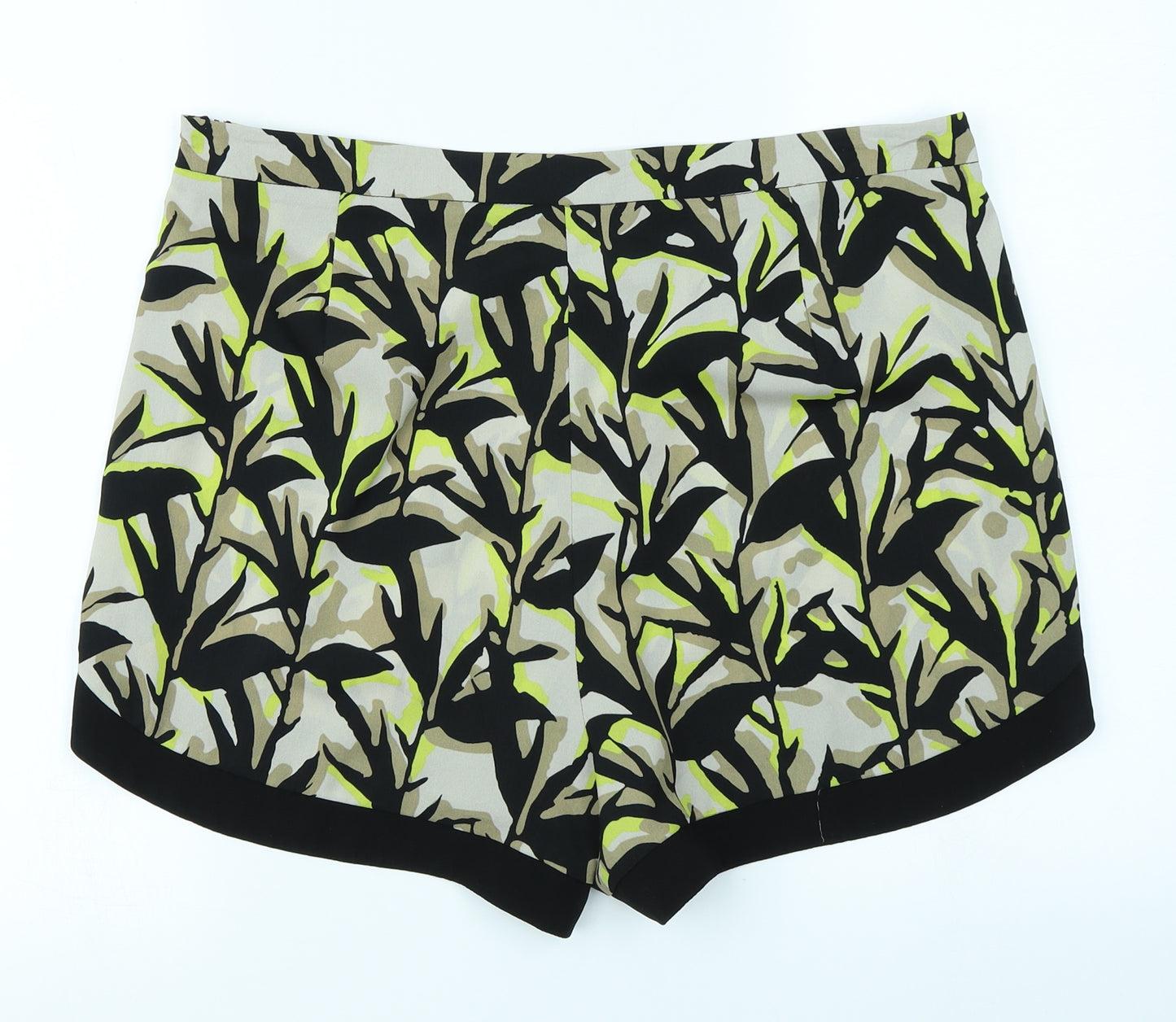 F&F Womens Black Floral  Mom Shorts Size 16