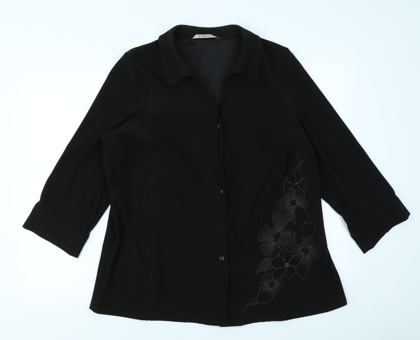 essence Womens Black   Jacket Blazer Size 20