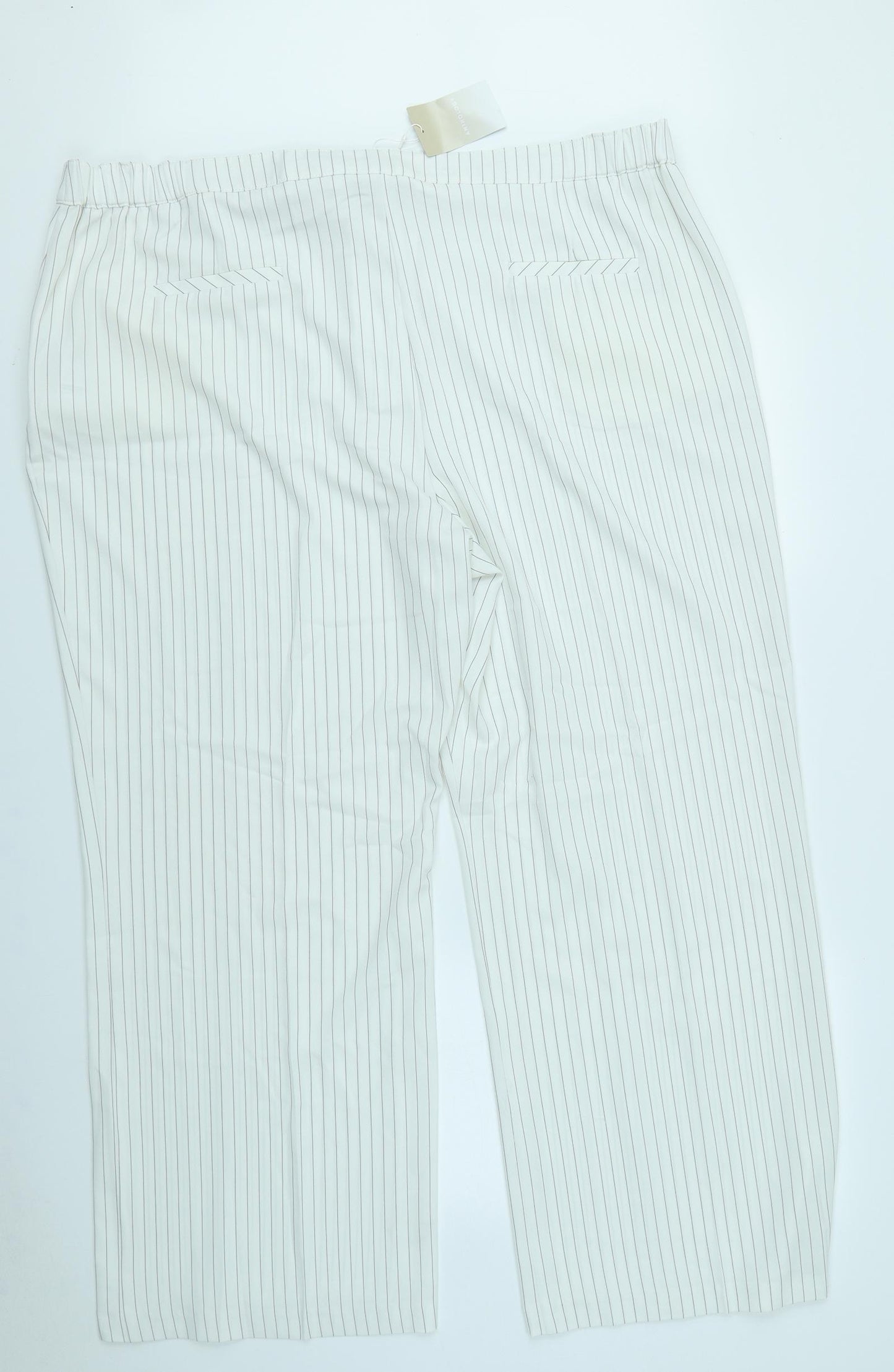 Anthology Womens White Striped  Trousers  Size 24 L28 in