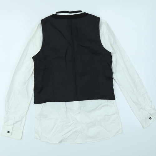 Autograph Boys Black   Basic Button-Up Size 10-11 Years  - 2 Part set, waistcoat