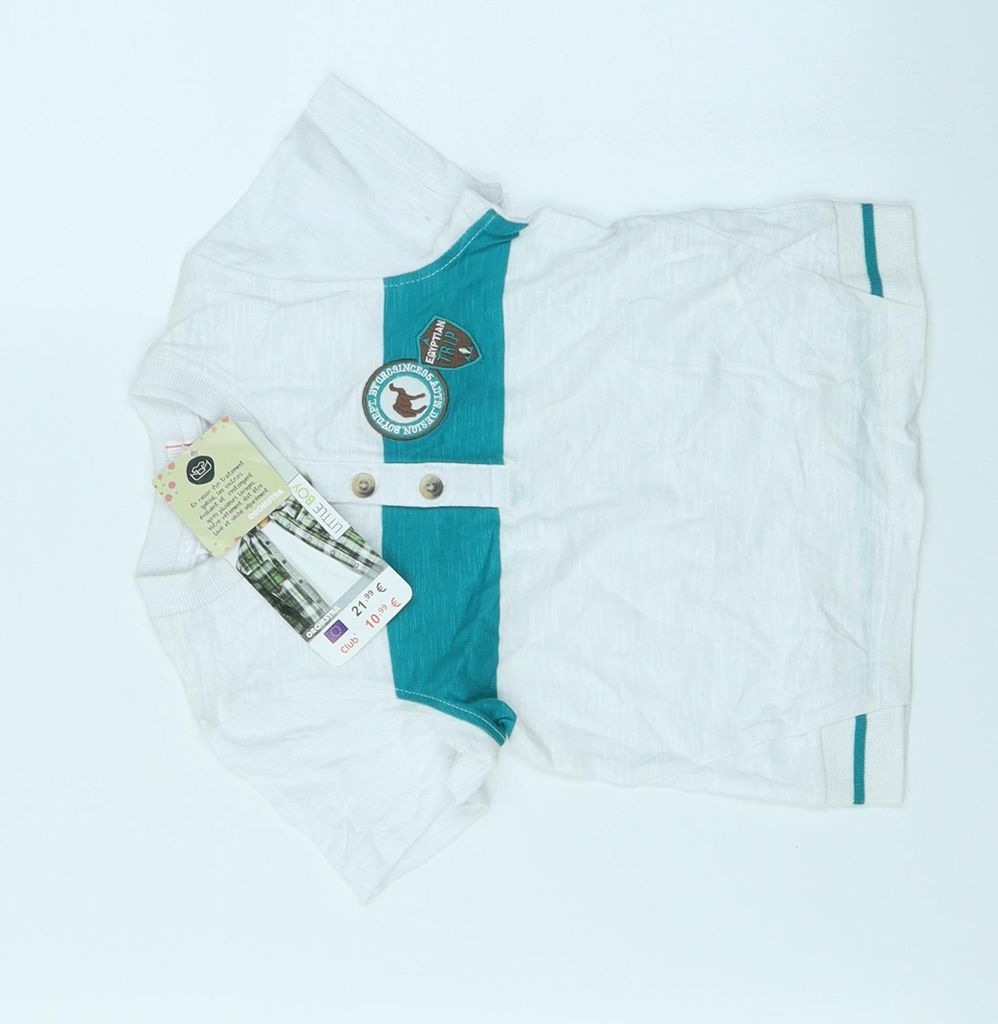 Orchestra Boys White   Basic T-Shirt Size 2 Years