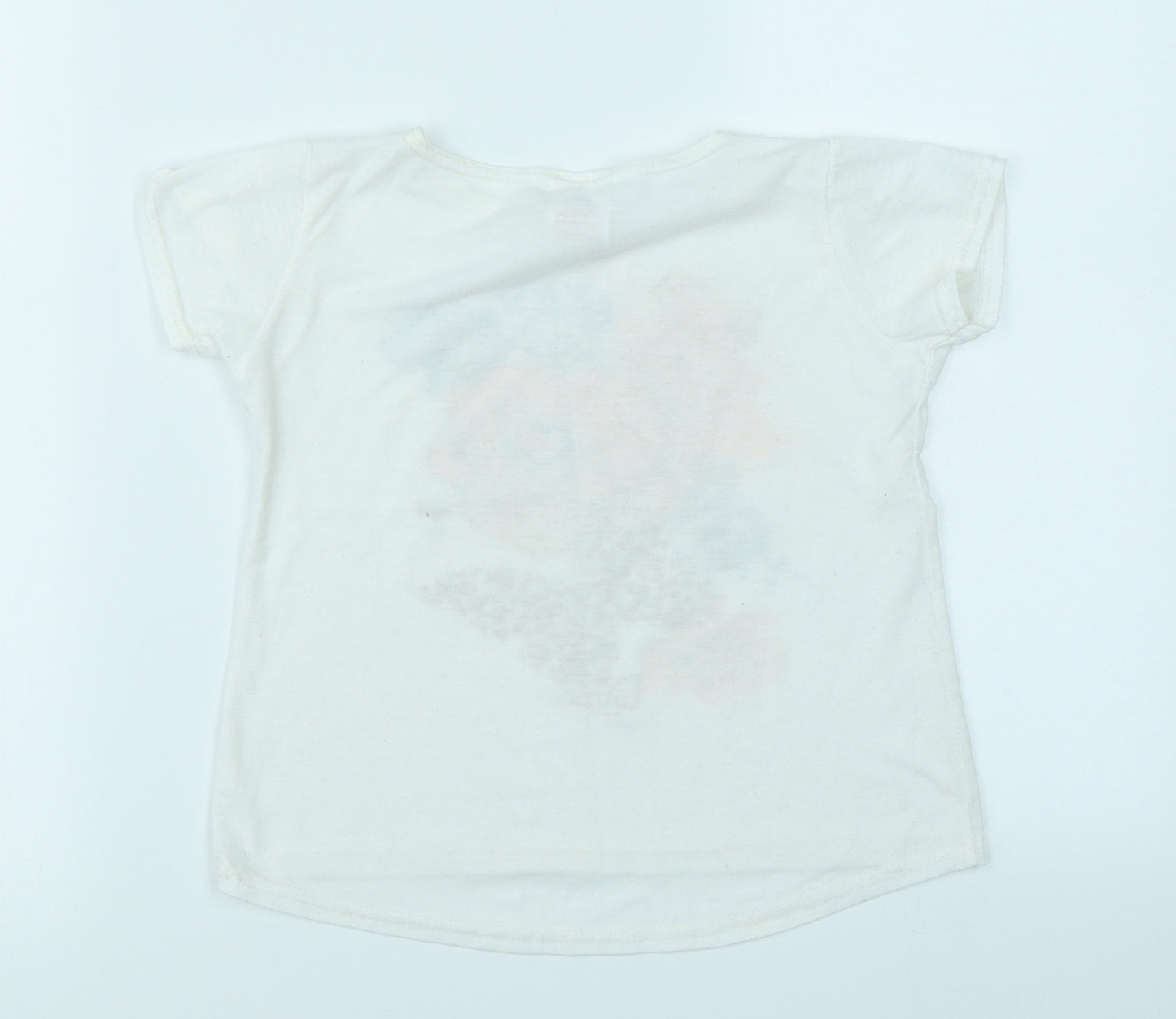 E-vie Angel Girls White   Basic T-Shirt Size 6 Years