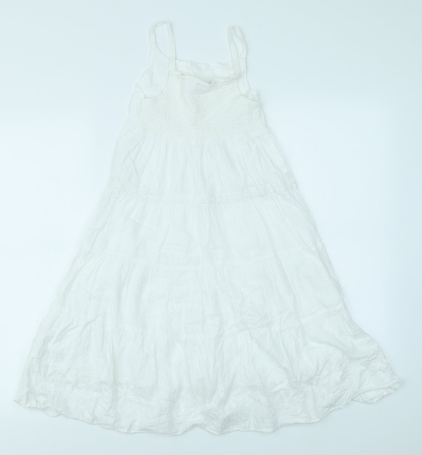 TU Girls White   Fit & Flare  Size 6 Years