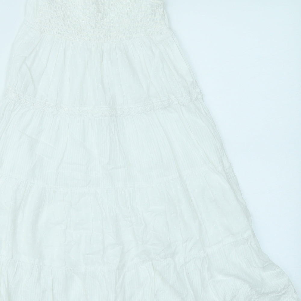 TU Girls White   Fit & Flare  Size 6 Years