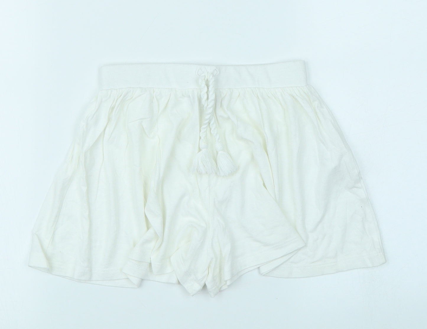 Matalan Girls White   Sweat Shorts Size 7 Years