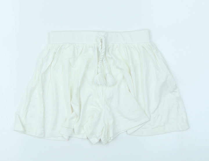 Matalan Girls White   Sweat Shorts Size 7 Years