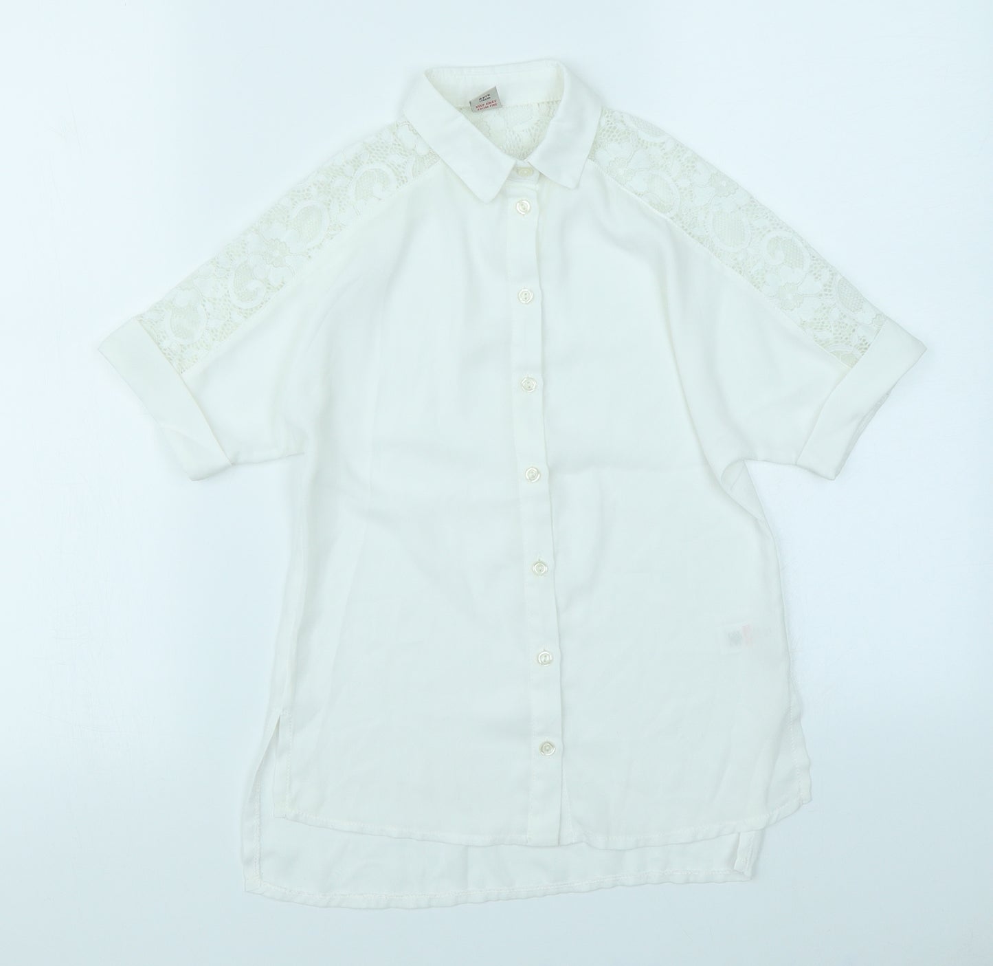 TU Girls White   Basic Blouse Size 6 Years