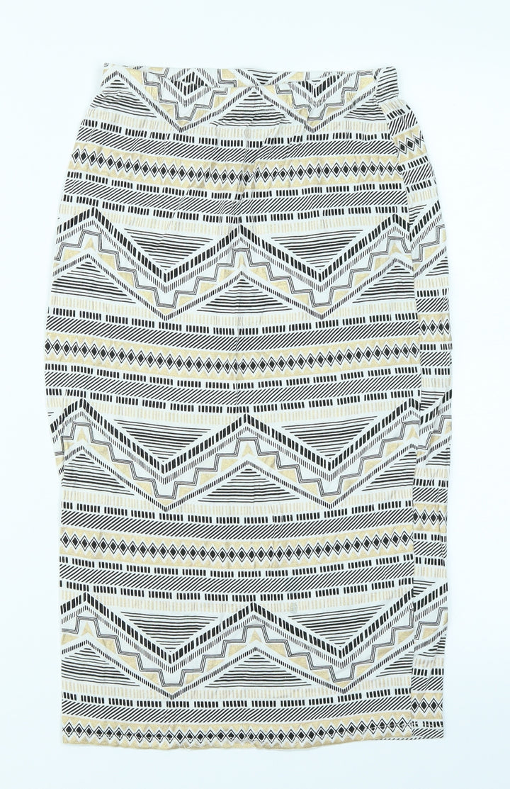 Atmosphere Womens Gold Geometric Straight & Pencil Skirt Size 6