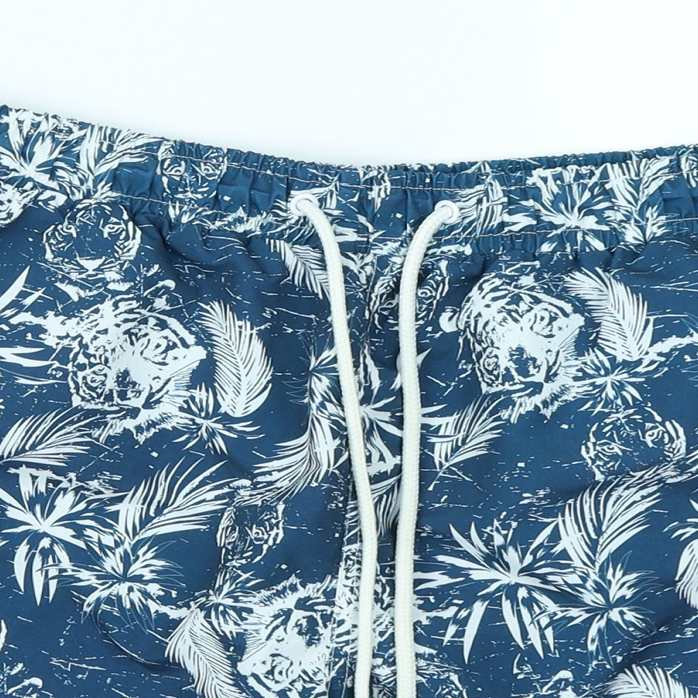 Cedar Wood State Mens Blue Floral  Athletic Shorts Size L