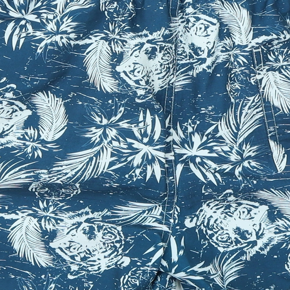 Cedar Wood State Mens Blue Floral  Athletic Shorts Size L