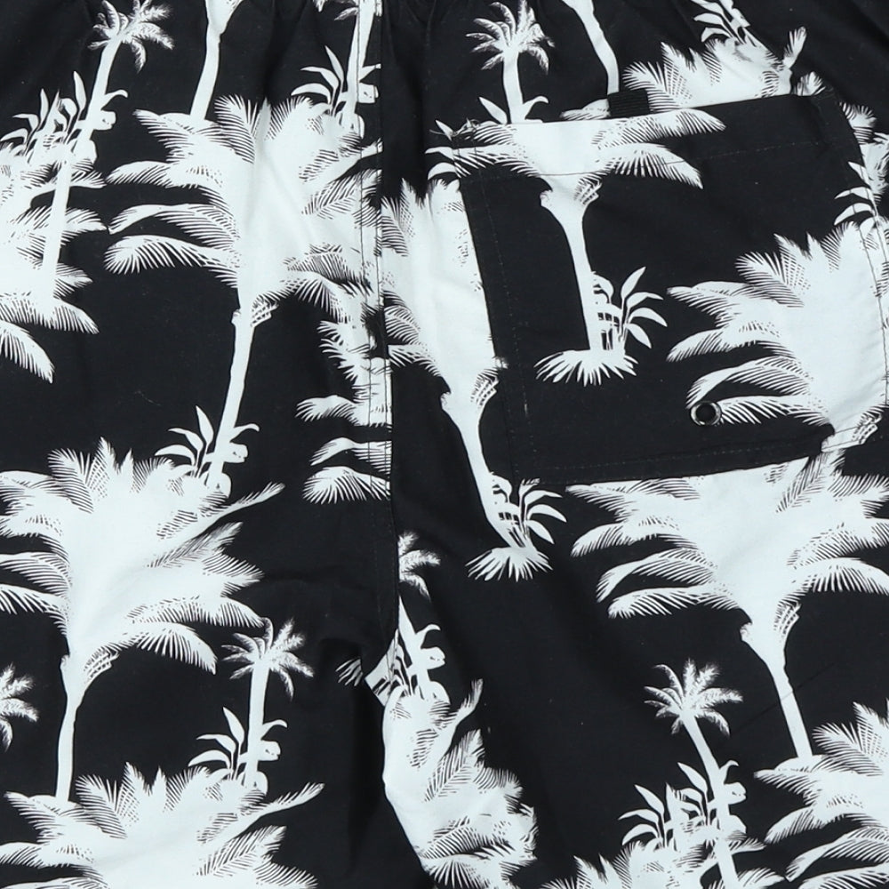 Peacocks Mens Black Floral  Cargo Shorts Size L