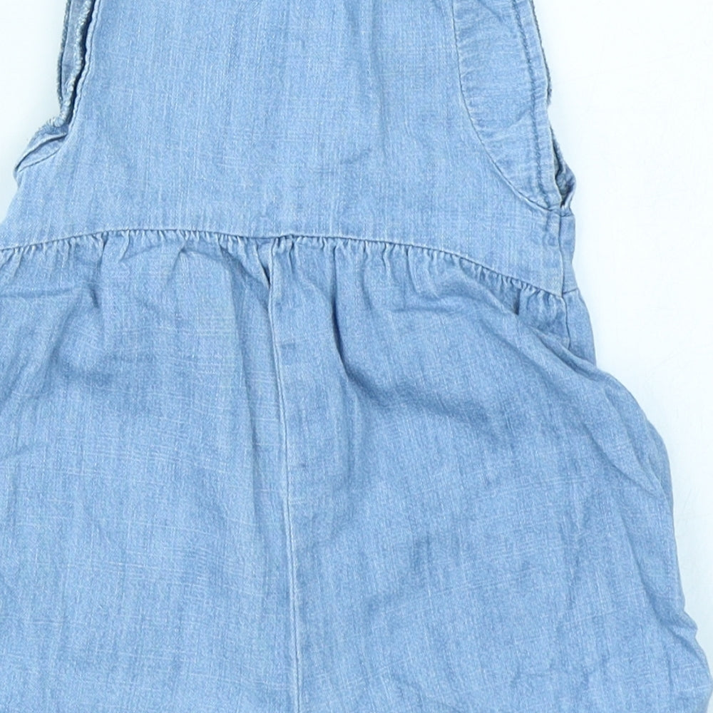 Nutmeg Girls Blue  Denim Romper One-Piece Size 3-6 Months