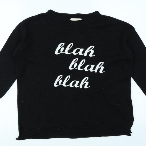 Papaya Womens Black   Pullover Jumper Size S