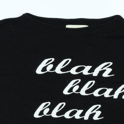 Papaya Womens Black   Pullover Jumper Size S