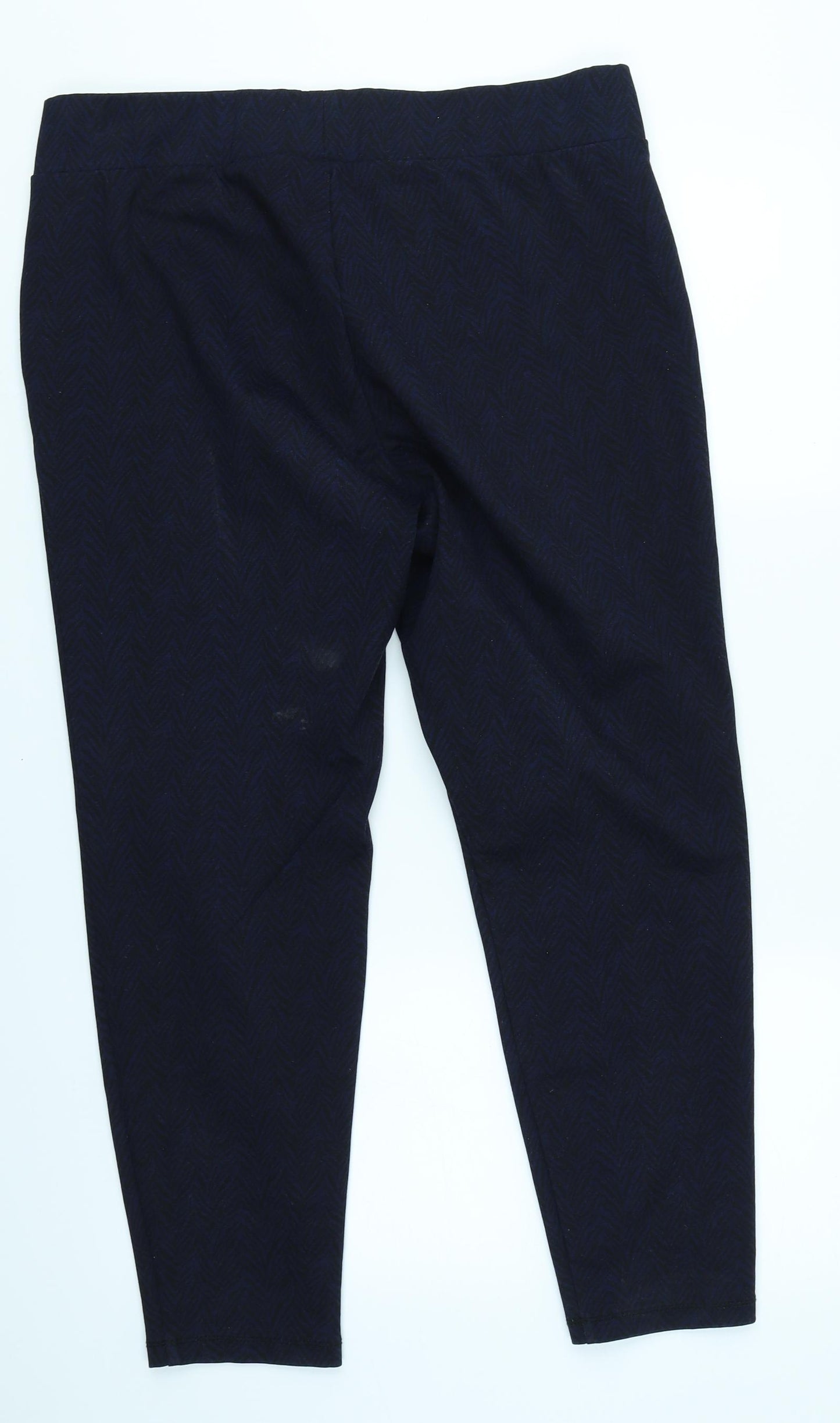 George Womens Blue Herringbone  Trousers  Size 18 L24 in