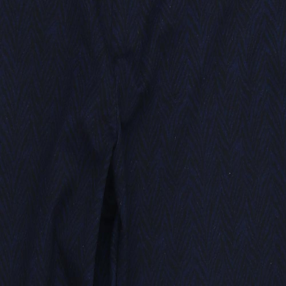 George Womens Blue Herringbone  Trousers  Size 18 L24 in