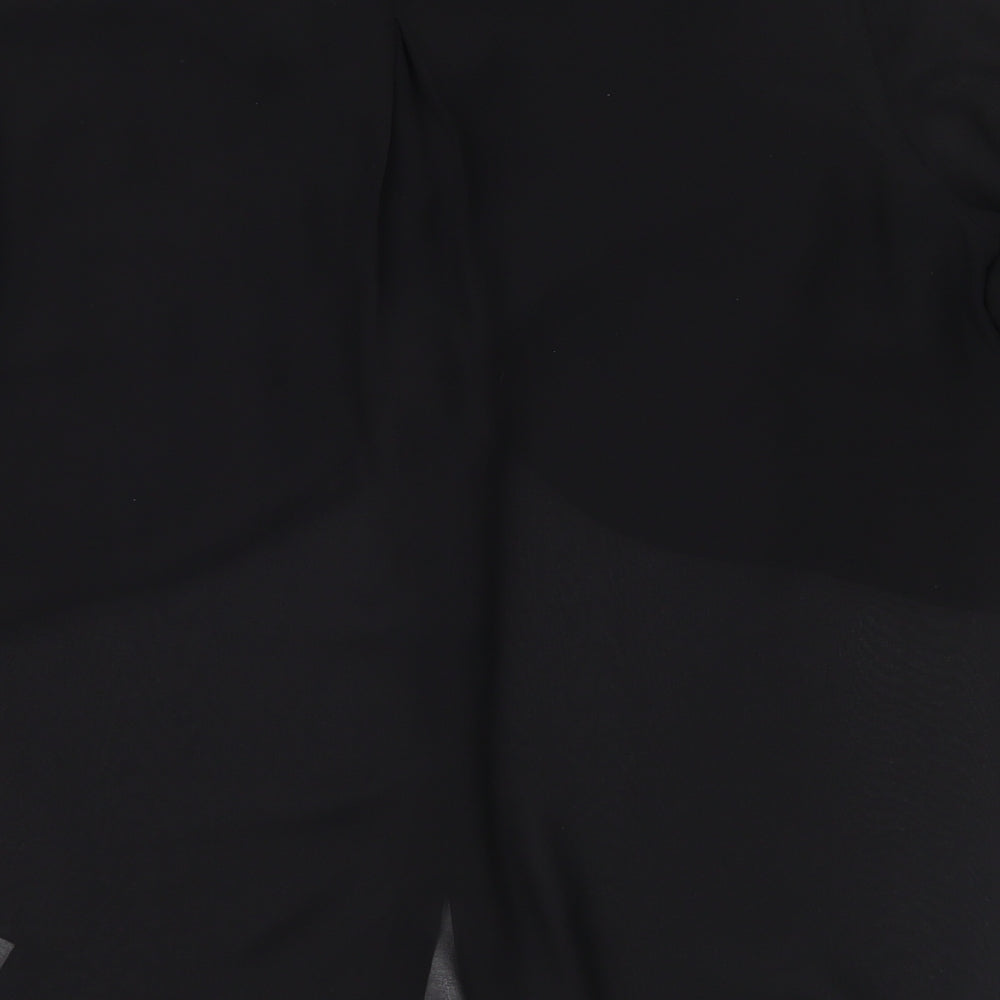 DKNY Womens Black  Chiffon Basic Blouse Size S