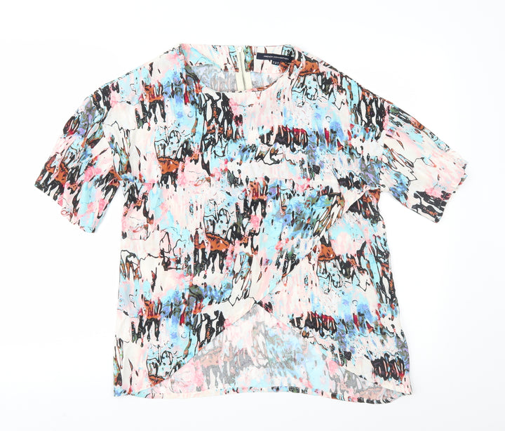 French Connection Womens Multicoloured Geometric Basic Blouse Size 8